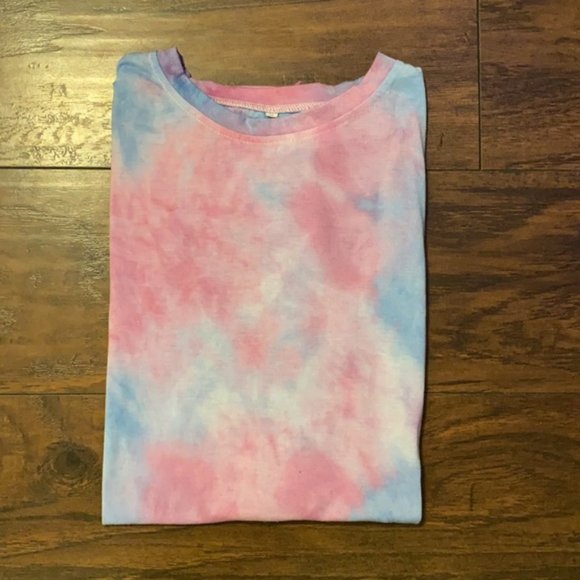 Shein Oversized Drop Shoulder Tie Dye Tee Shirt - Picture 4 of 4